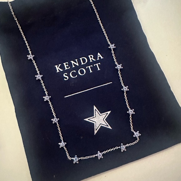 Kendra Scott Sierra Silver Star Crystal Strand Necklace - Picture 4 of 6